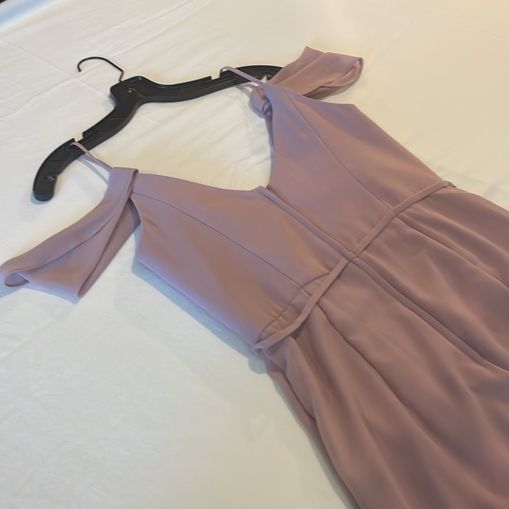 David’s Bridal Cold Shoulder Chiffon Dress - Picture 11 of 17
